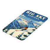 Skiën in Big Sky Montana Reizen Magneet (Linkerzijde)