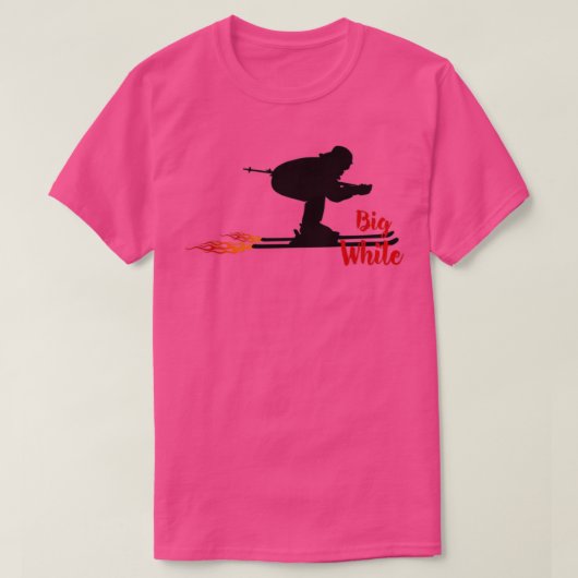 Skiën in Big White T-shirt (Design voorkant)