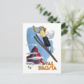 Skiën in de Aostavallei Briefkaart (Staand voorkant)
