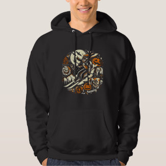 Skiën in de helling met Halloween Hoodie
