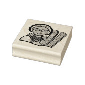 Skiën in de winter rubberstempel (Stempel)