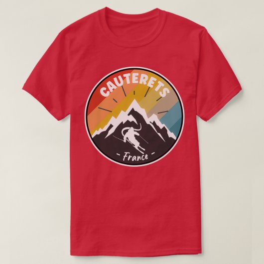 Skiën in Frankrijk T-shirt (Design voorkant)