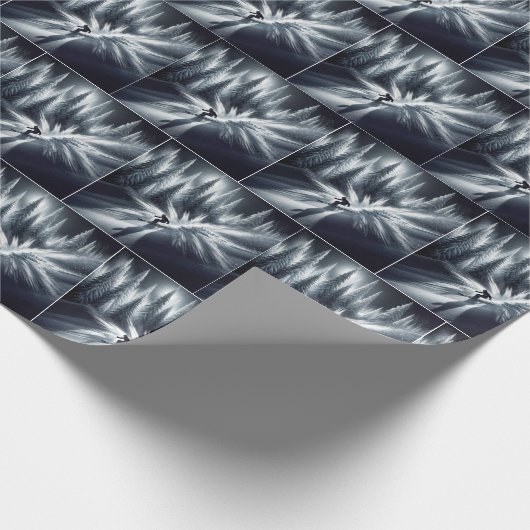 Skiën in het maanlicht cadeaupapier (Hoek)