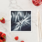 Skiën in het maanlicht servet (Insitu)