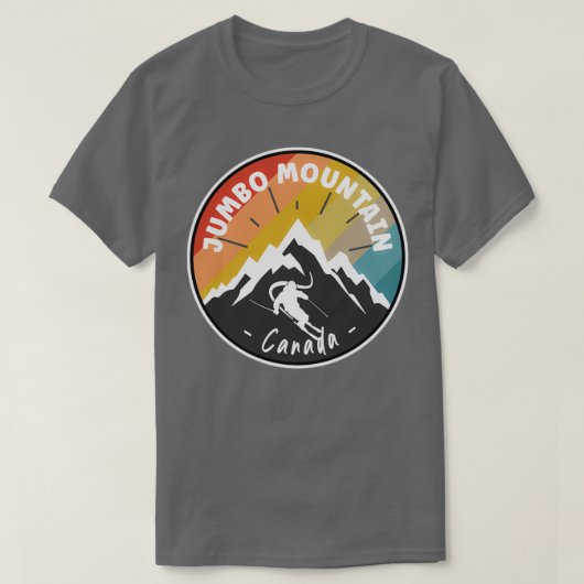 Skiën in Jumbo Mountain Canada T-shirt (Design voorkant)