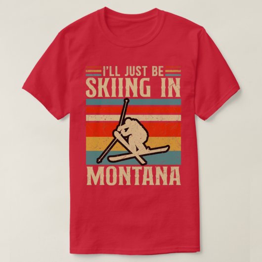 Skiën in Montana T-shirt (Design voorkant)