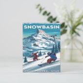 Skiën in Mount Ogden, Utah Briefkaart (Staand voorkant)