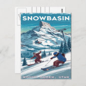 Skiën in Mount Ogden, Utah Briefkaart (Voorkant / Achterkant)