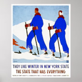 Skiën in New York -  decor Poster (Voorkant)