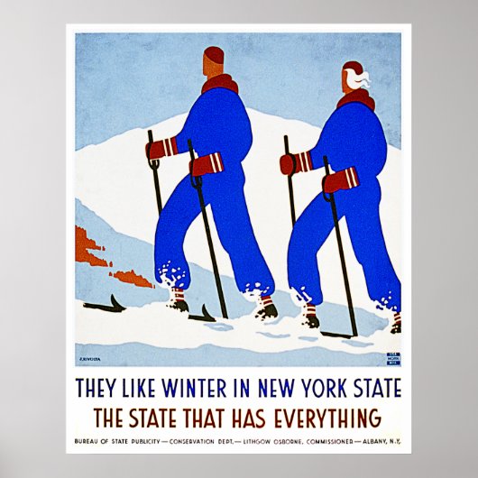 Skiën in New York -  decor Poster (Voorkant)