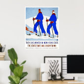 Skiën in New York -  decor Poster (Thuiskantoor)