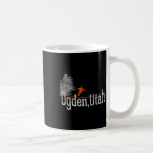 Skiën in Ogden Utah in de stijl van de jaren 80 Koffiemok