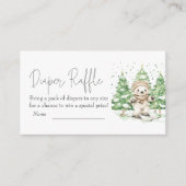 Skiën in ouderschap Baby shower luierscheur Informatiekaartje (Voorkant)