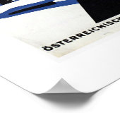 Skiën in Poster voor reizen in Oostenrijk (Hoek)