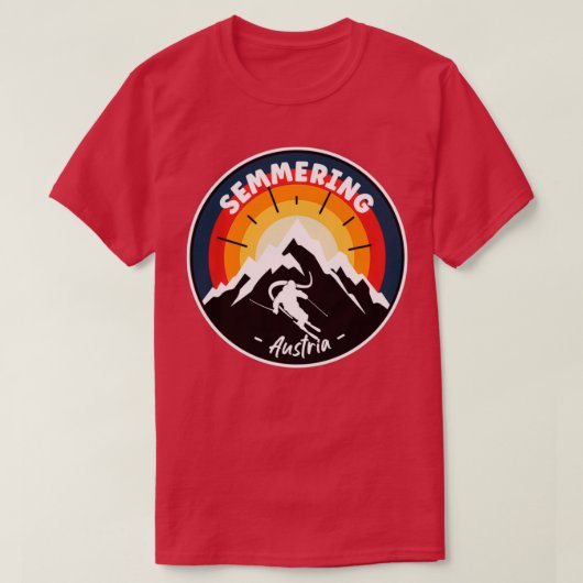 Skiën in Semmering Austria  T-shirt (Design voorkant)