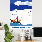 Skiën in Semmering, Oostenrijk Poster (Thuiskantoor)