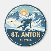 Skiën in St. Anton Oostenrijk Magneet (Voorkant)