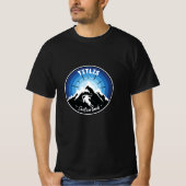 Skiën in Titlis Zwitserland Blue T-shirt (Voorkant)