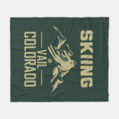 Skiën in Vail Colorado Fleece Deken (Voorkant (Horizontaal))