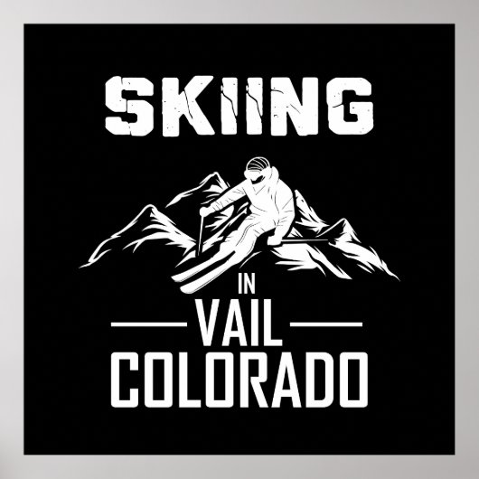 Skiën in Vail Colorado Poster (Voorkant)