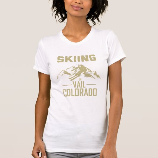 Skiën in Vail Colorado T-shirt (Voorkant)