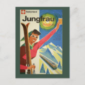  skiën in Zwitserland Travel Briefkaart (Voorkant)