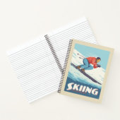 Skiën is geloven retro print notitieboek (Binnen)