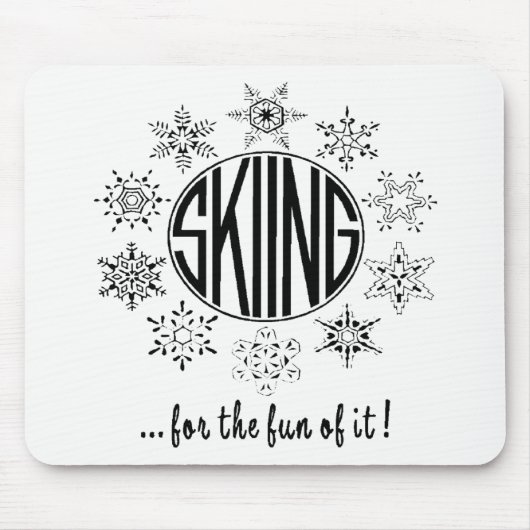 Skiën is leuk - muismat (Voorkant)