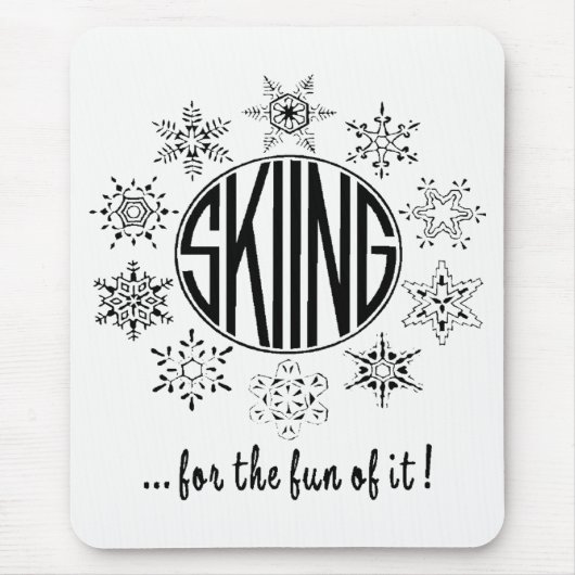 Skiën is leuk - muismat (Voorkant)