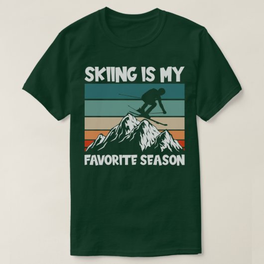 Skien is mijn favoriete seizoen1 t-shirt (Design voorkant)