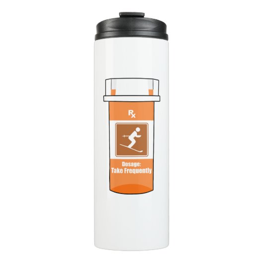 Skien is mijn geneesmiddel thermosbeker (Voorkant)