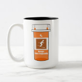 Skien is mijn geneesmiddel tweekleurige koffiemok (Links)