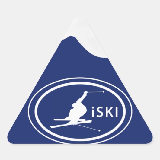 Skiën iSKI Oval Mountain Label (Voorkant)