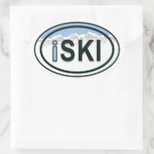 Skiën iSKI Oval Mountain Label Stickers (Tas)