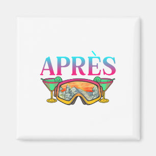 Skiën jaren 90 jaren 80 Skiën Outfit Après Retro S Magneet