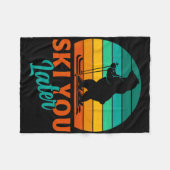 Skiën Je later Grappig Skiën Kinder Fleece Deken (Voorkant (Horizontaal))