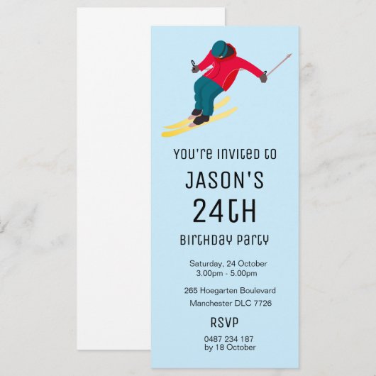 Skiën Kaart (Voorkant / Achterkant)