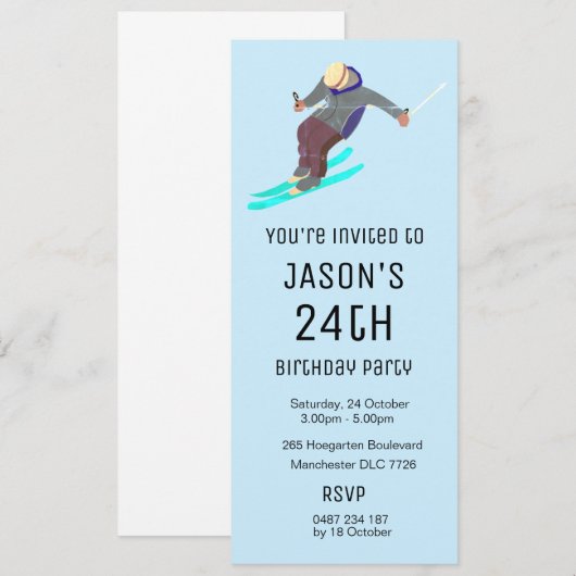 Skiën Kaart (Voorkant / Achterkant)