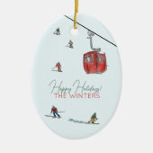 skiën keramisch ornament (Voorkant)