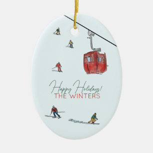 skiën keramisch ornament