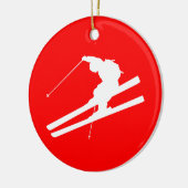 skiën keramisch ornament (Links)