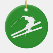 skiën keramisch ornament (Achterkant)