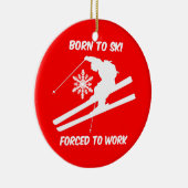 skiën keramisch ornament (Rechts)