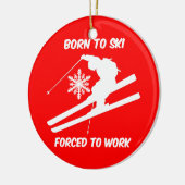 skiën keramisch ornament (Links)