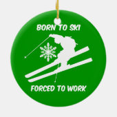 skiën keramisch ornament (Achterkant)