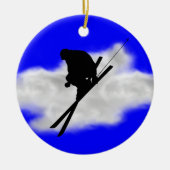 skiën keramisch ornament (Voorkant)