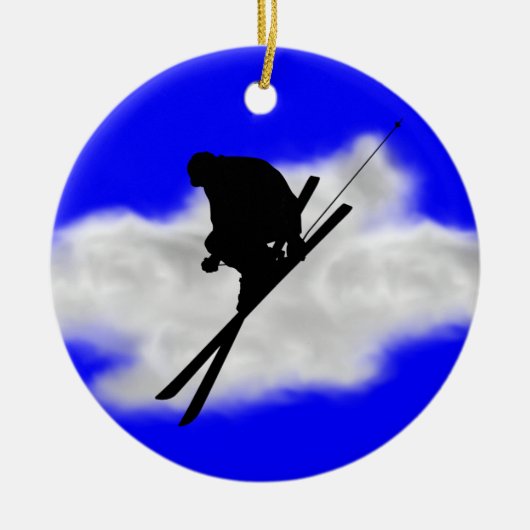 skiën keramisch ornament (Voorkant)