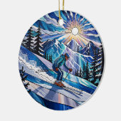 Skiën Kerst Ornament (Links)
