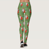 Skiën Kerstman Leggings (Achterkant)