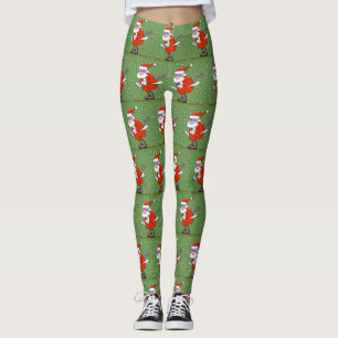Skiën Kerstman Leggings